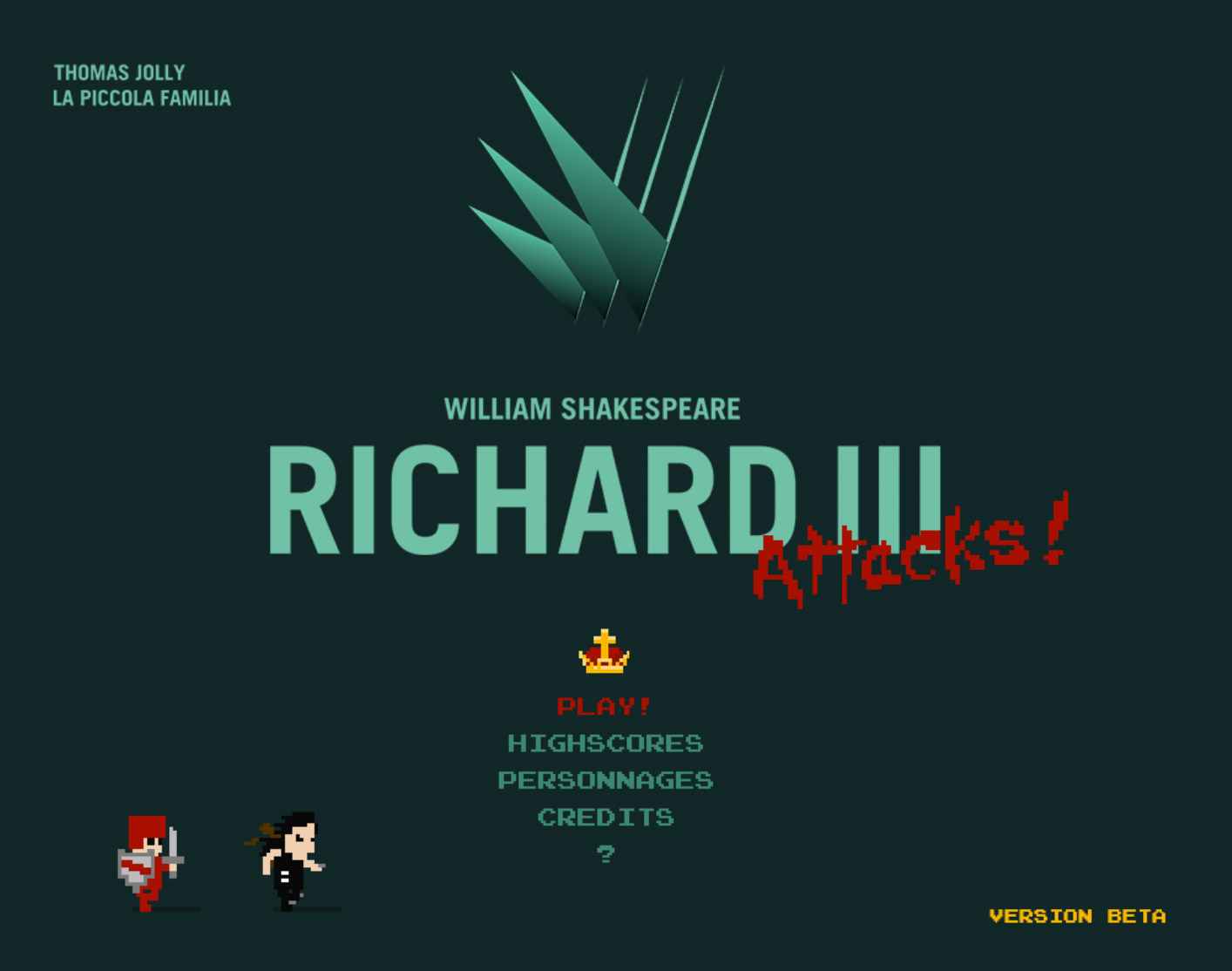 Richard III Attacks! Shakespeare en jeu video.